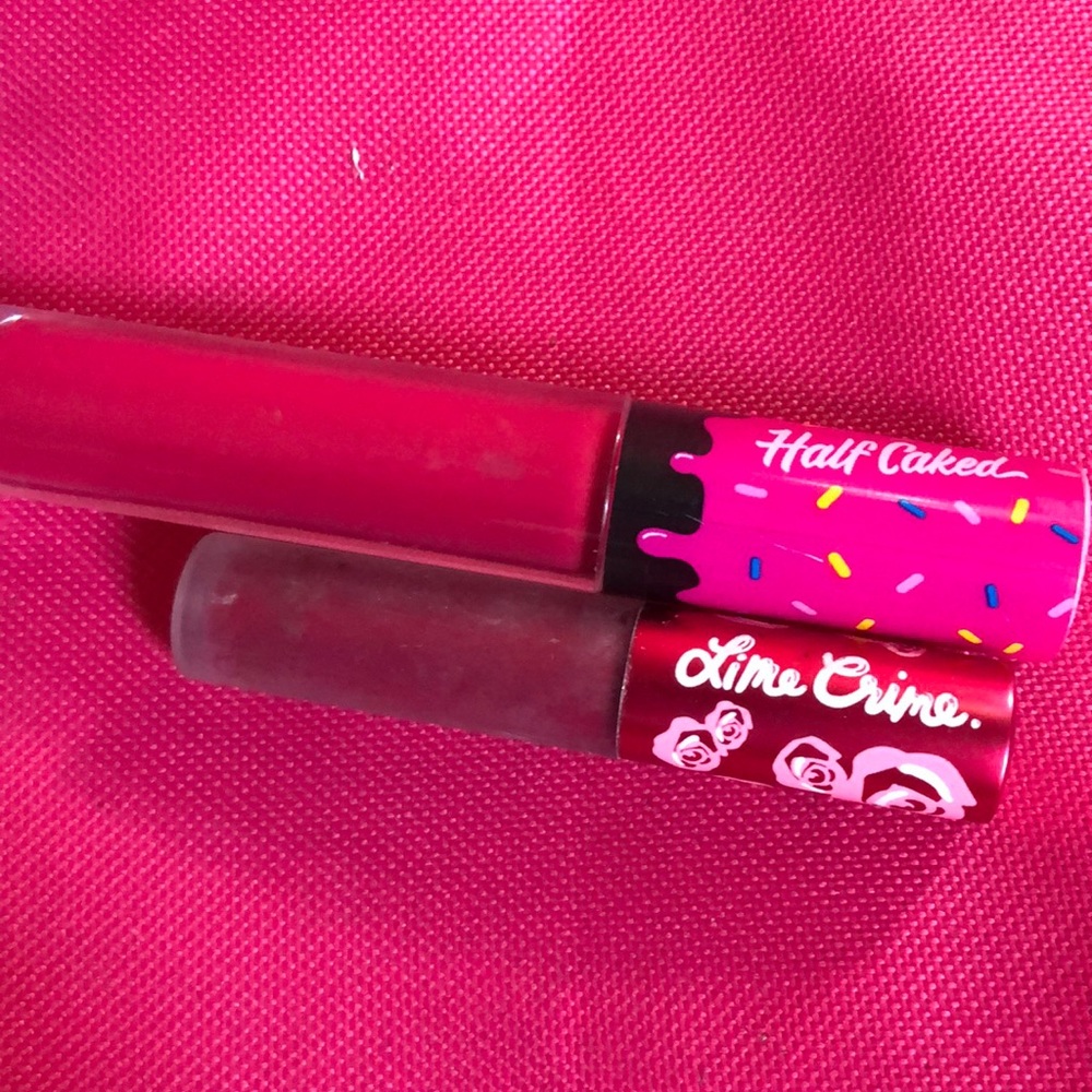 Lime crime and half caked lipstick